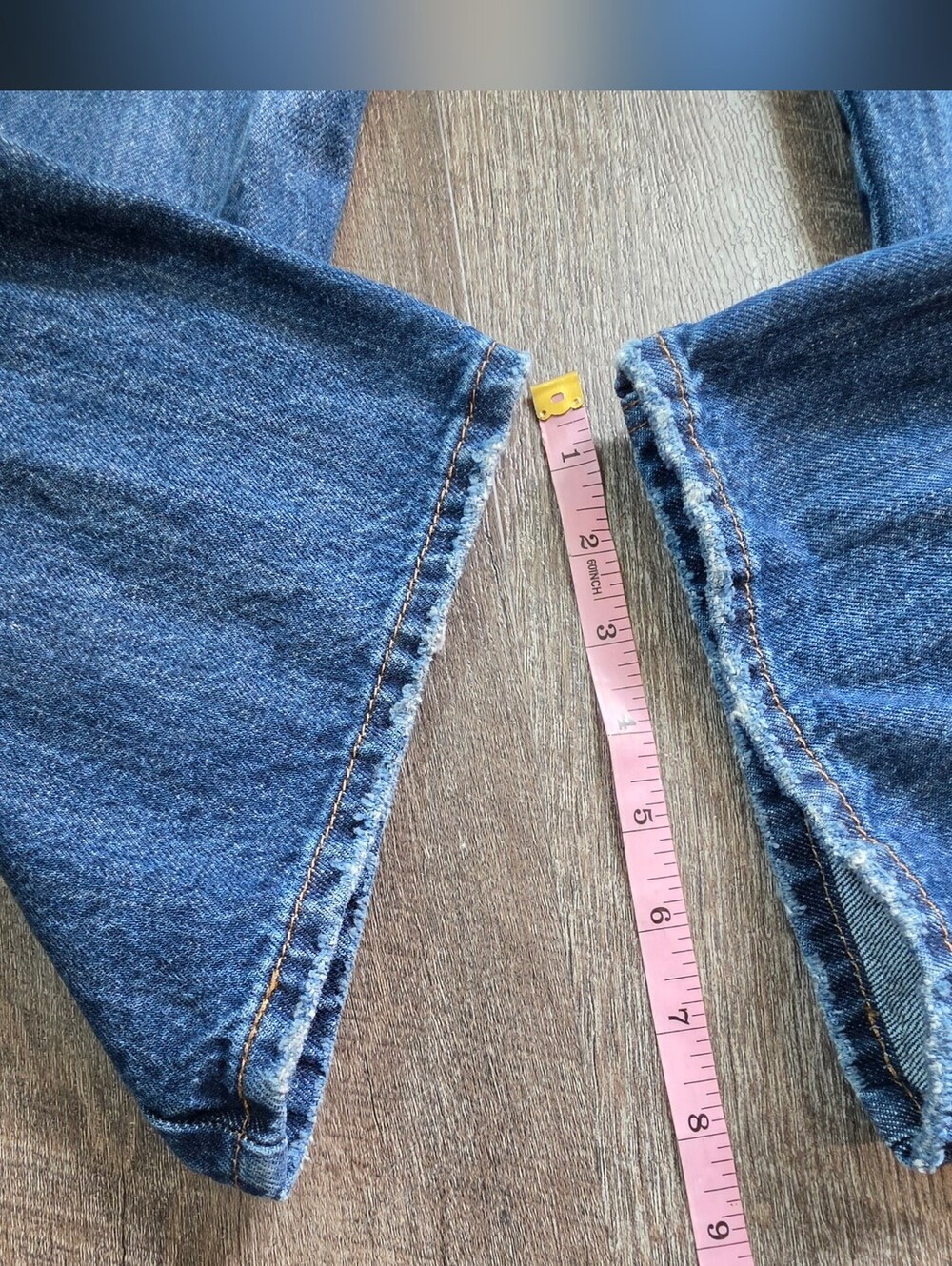 Levi's Vintage Cut Denim Overalls Womens L Med-Dark Wash Relaxed Straight Leg - Picture 12 of 16